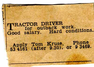 Tractor driver needed